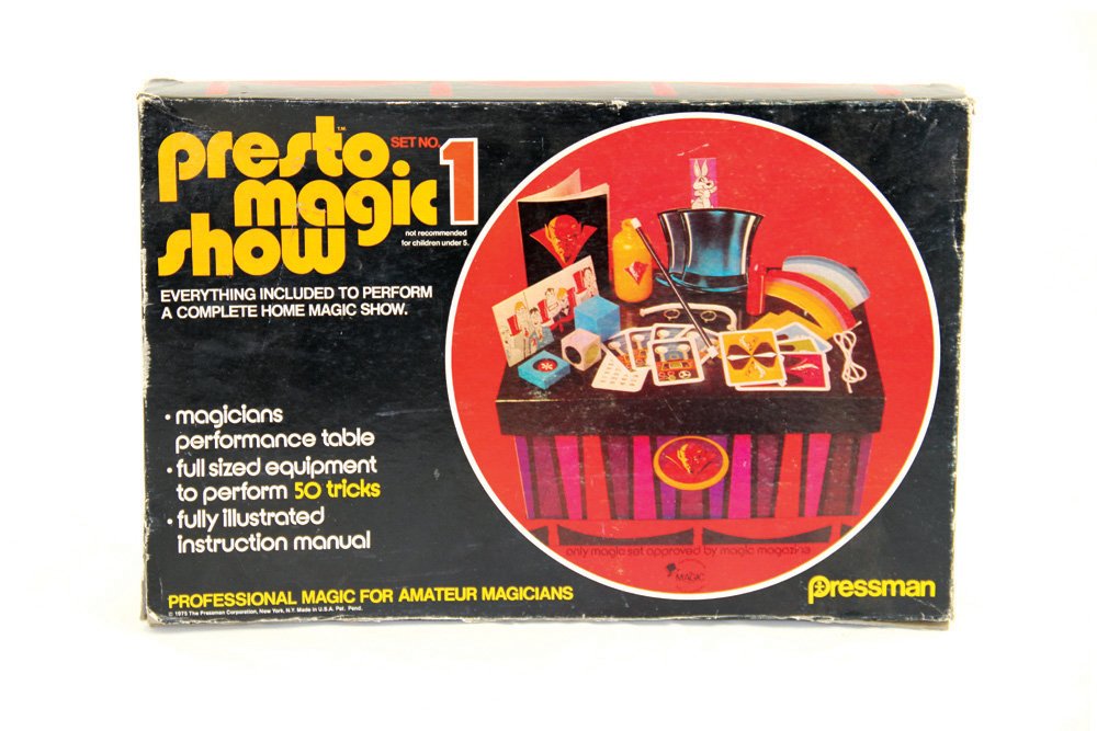 Magic Show Kit: Magic Show Kit. Presto "Magic Show" box set in original packaging. This is the companion piece to the difficult to find Dick Smith Make-up kit made by the same company. The box shows some splitting at