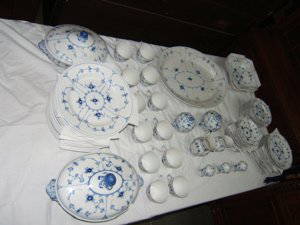 173: Antique Royal Copenhagen Denmark China Set