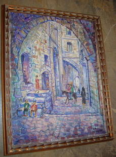 Spanish Oil on Canvas Painting: Dated 23/10/62 22 3/4"w x 29"h Framed by Turner Custom Crating & Shipping Available