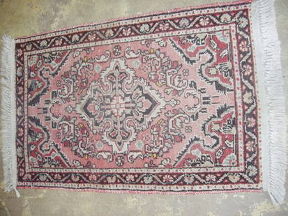 Iranian, Middle Eastern, Persian Rug: Made in Iran. 41 1/2"w x 24"h. H. D. Kassibian Needs cleaning.