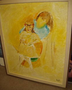 Oil on Canvas Signed Baxter: 34 1/4"w x 40 1/4"h.