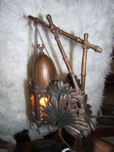 Austrian Bronze Arab Lamp, Man with Rug - 4