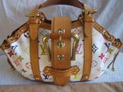 152: Louis Vuitton White Multi Color Purse