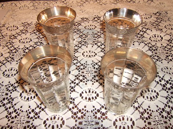 Antique Silver Rim Glass - 3