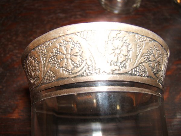 Antique Silver Rim Glass - 4