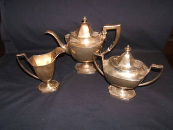 284: Antique Sterling Silver 3 Piece Tea Set