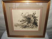 147: Painting by George Elbert Burr Etching AZ Tree