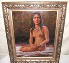 7: Painting of Nude Indian by Abeita