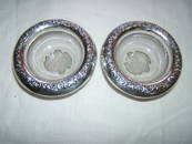 234: 2 Sterling Crystal Ash Trays