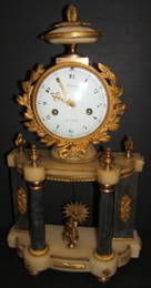 585: French Dore Bronze Mantel Clock