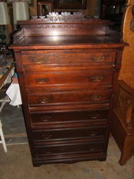 1026: Antique Victorian Lock Side Chest