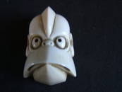 581: Asian Ivory Netsuke Mask Signed