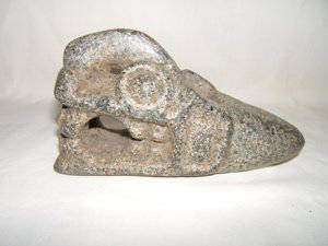 1039: Pre-Columbian Stone Figural Ax Head