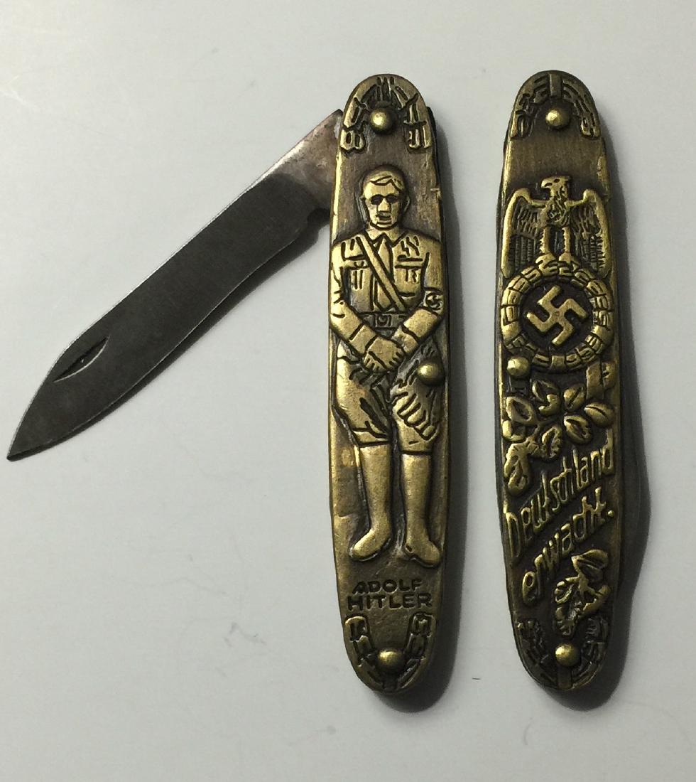 Vintage ADOLF HITLER/NAZI/SWASTIKA/Pocket Knife Mar 07, 2017 Omega