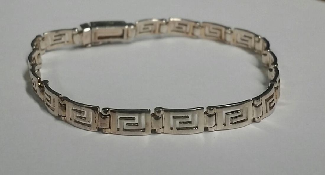 Vintage Greek Design Sterling Silver Bracelet: Vintage Greek Design Sterling Silver Bracelet