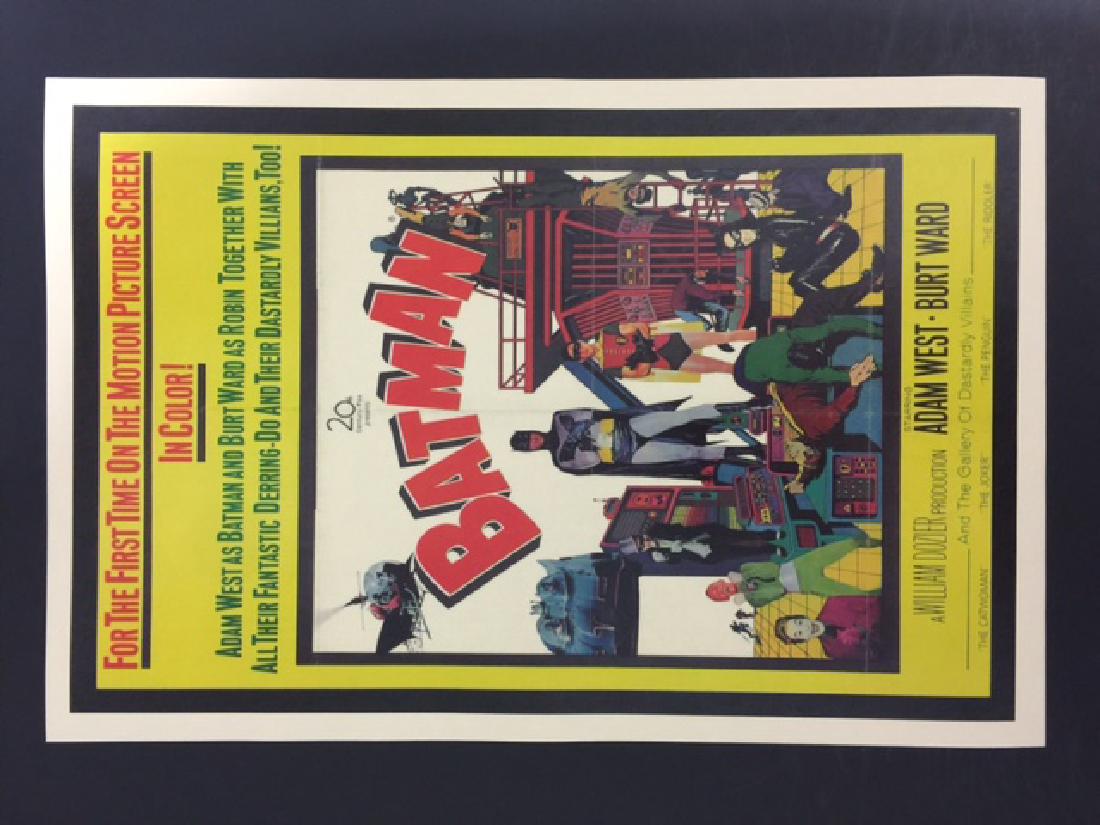 1960's BATMAN Movie Premiere Lobby Card Poster: BATMAN Movie Premiere 12" x 18" Print Date Unknown