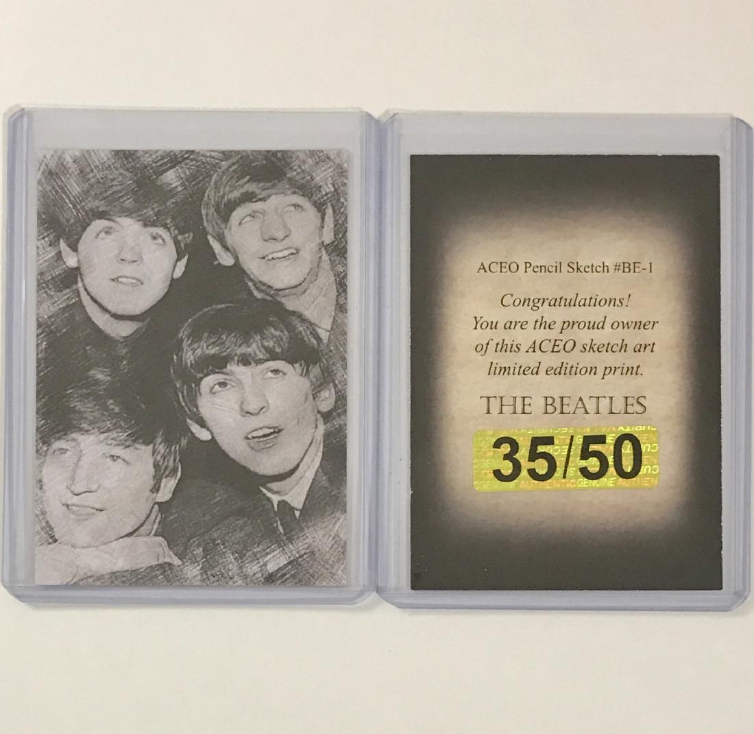Rare â€œThe BEATLESâ€ Limited Edition Sketch Art Card: RARE - #35 of only 50 Made ACEO Pencil Sketch Art