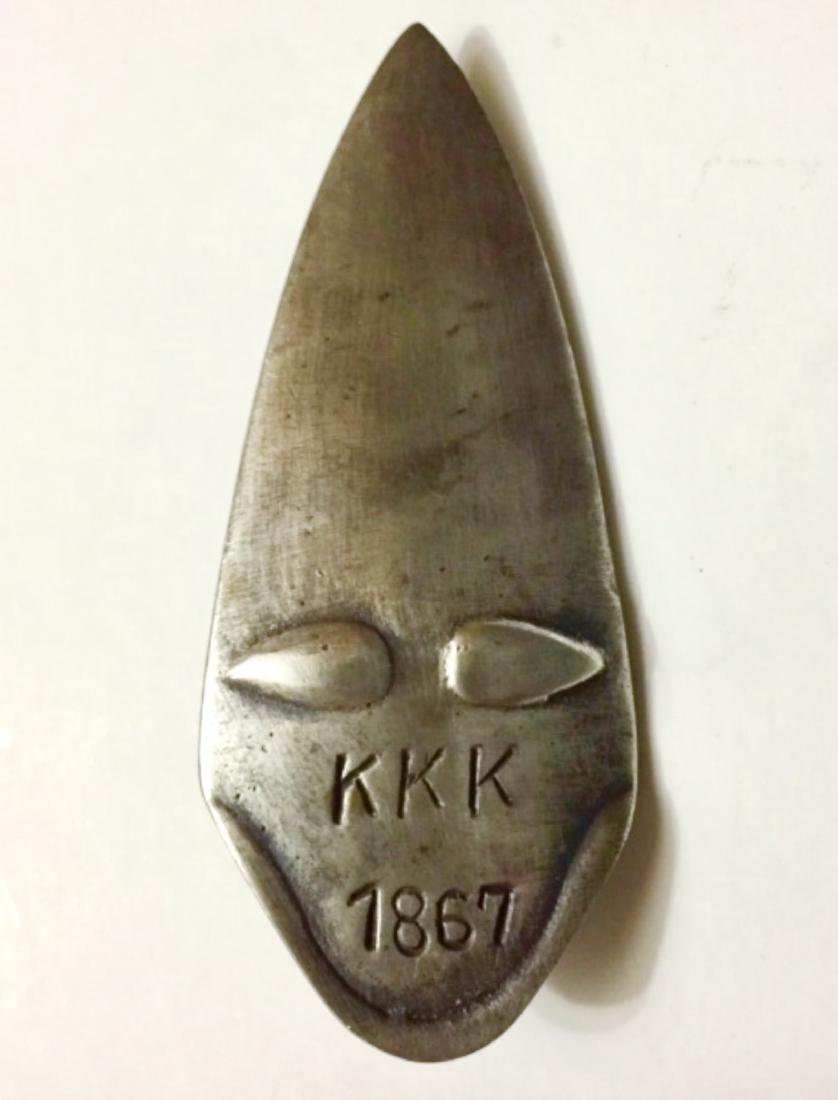 Dated 1867 KKK Lynching Acknowledgement Medal: Dated 1867 KKK Lynching Acknowledgement Medal