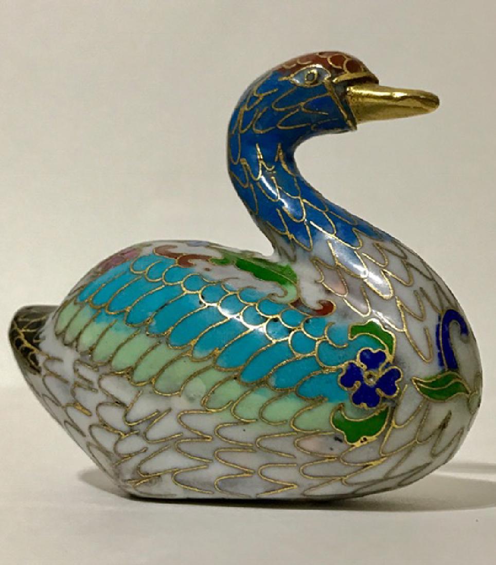 Vintage Flawless CloisonnÃ© Swan/Duck Figurine: Vintage Flawless CloisonnÃ© Swan/Duck Figurine