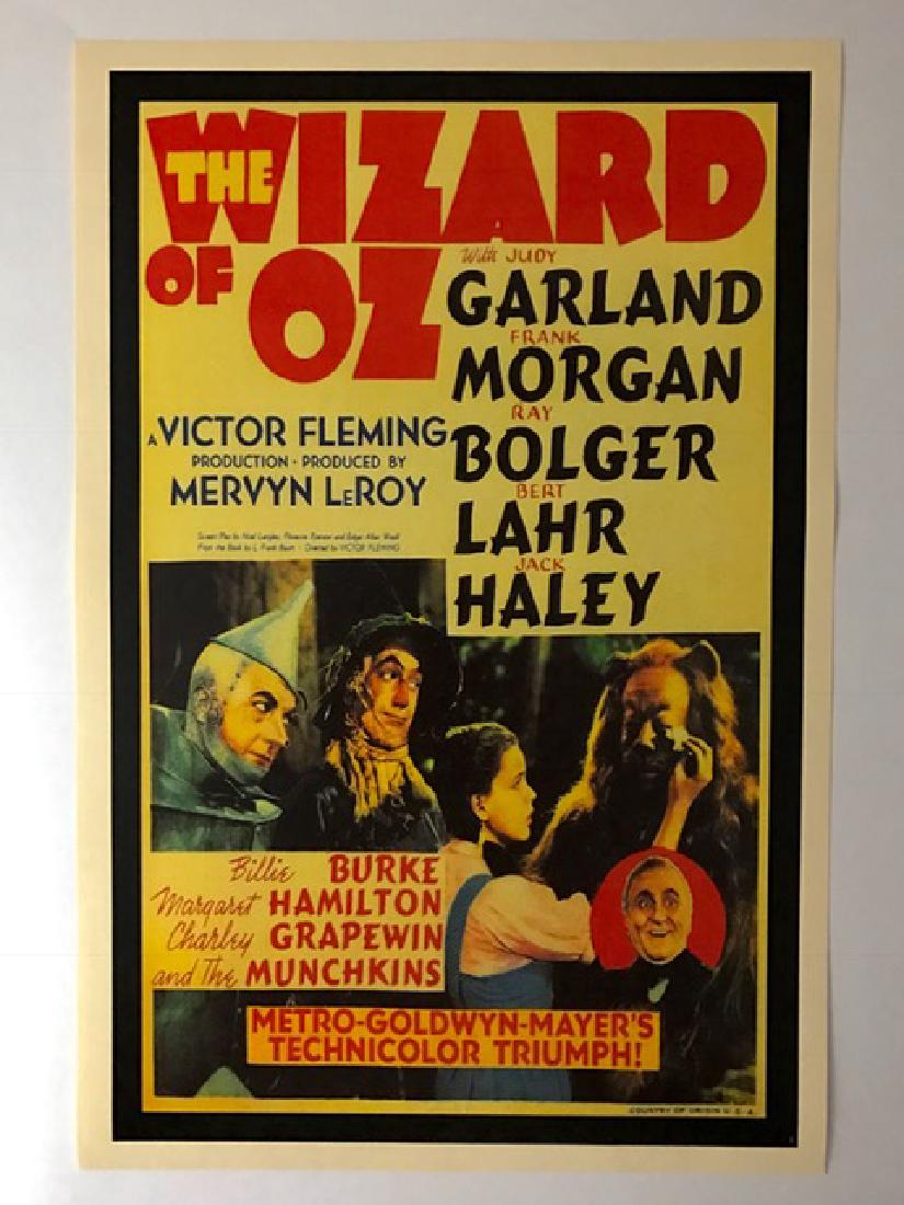The WIZARD of OZ Movie Theatre Lobby Card Poster: JUDY GARLAND â€“ 12â€ x 18â€ â€“ Print Date Unknown