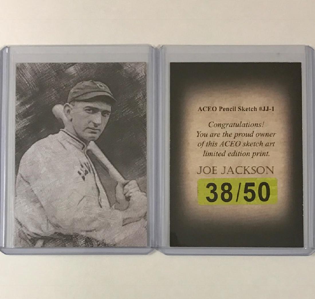 â€œShoelessâ€ JOE JACKSON Sketch Art Baseball Card: RARE - #38 of only 50 Made ACEO Pencil Sketch Art