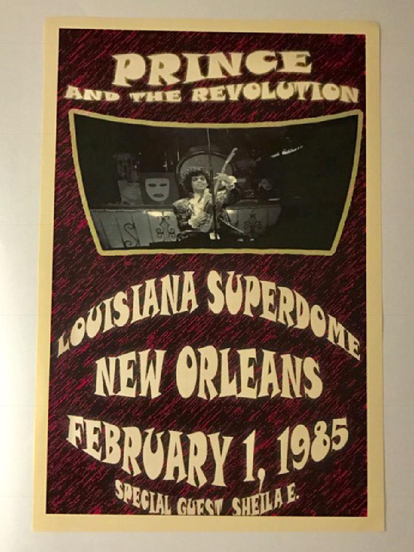 1985 PRINCE and The Revolution Concert Poster: February 1st 1985 Louisiana Superdome New Orleans Guest Star Sheila E â€“ 12â€ x 18â€ - Print Date Unknown