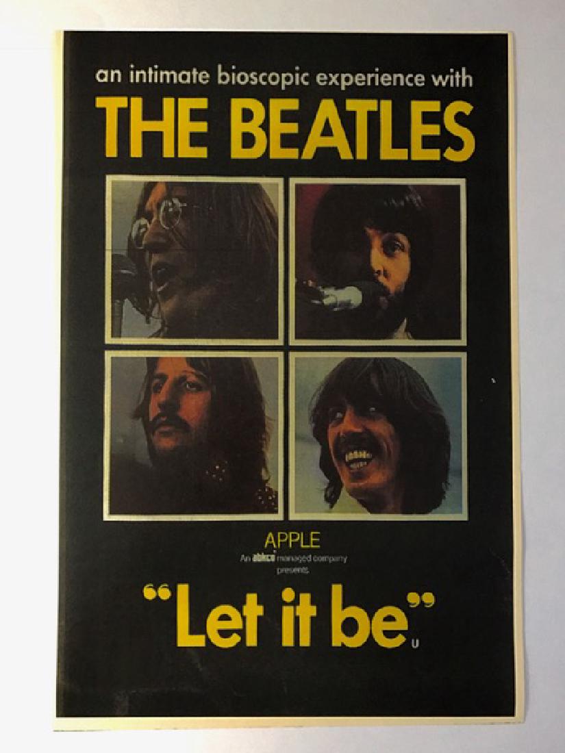 1970 The BEATLES â€œLet it Beâ€ Concert Exp. Poster: Intimate Experience w/The BEATLES London Pavilion 12â€ x 18â€ â€“ Print Date Unknown