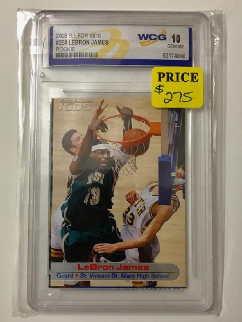LEBRON JAMES Pre-NBA Rookie Basketball Card: Gem Mint 10 High School Rookie Card