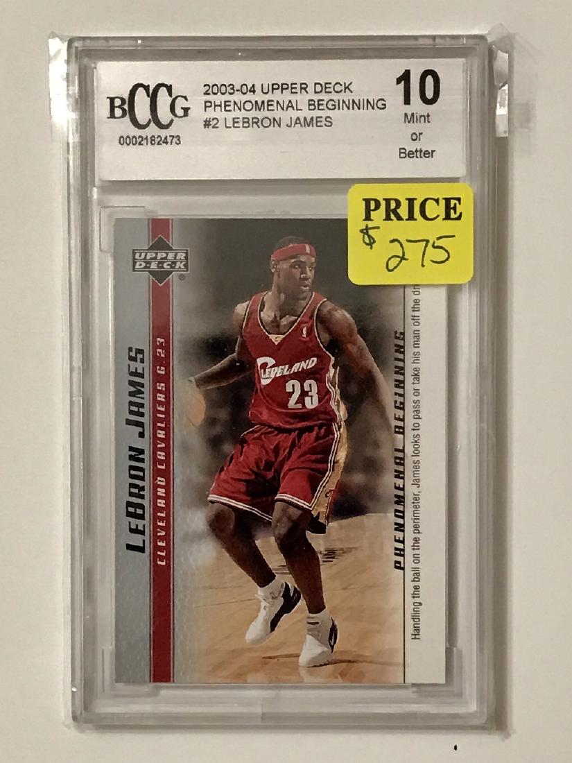 Gem 10 LEBRON JAMES Rookie Basketball Card: Gem 10 LEBRON JAMES Rookie Basketball Card