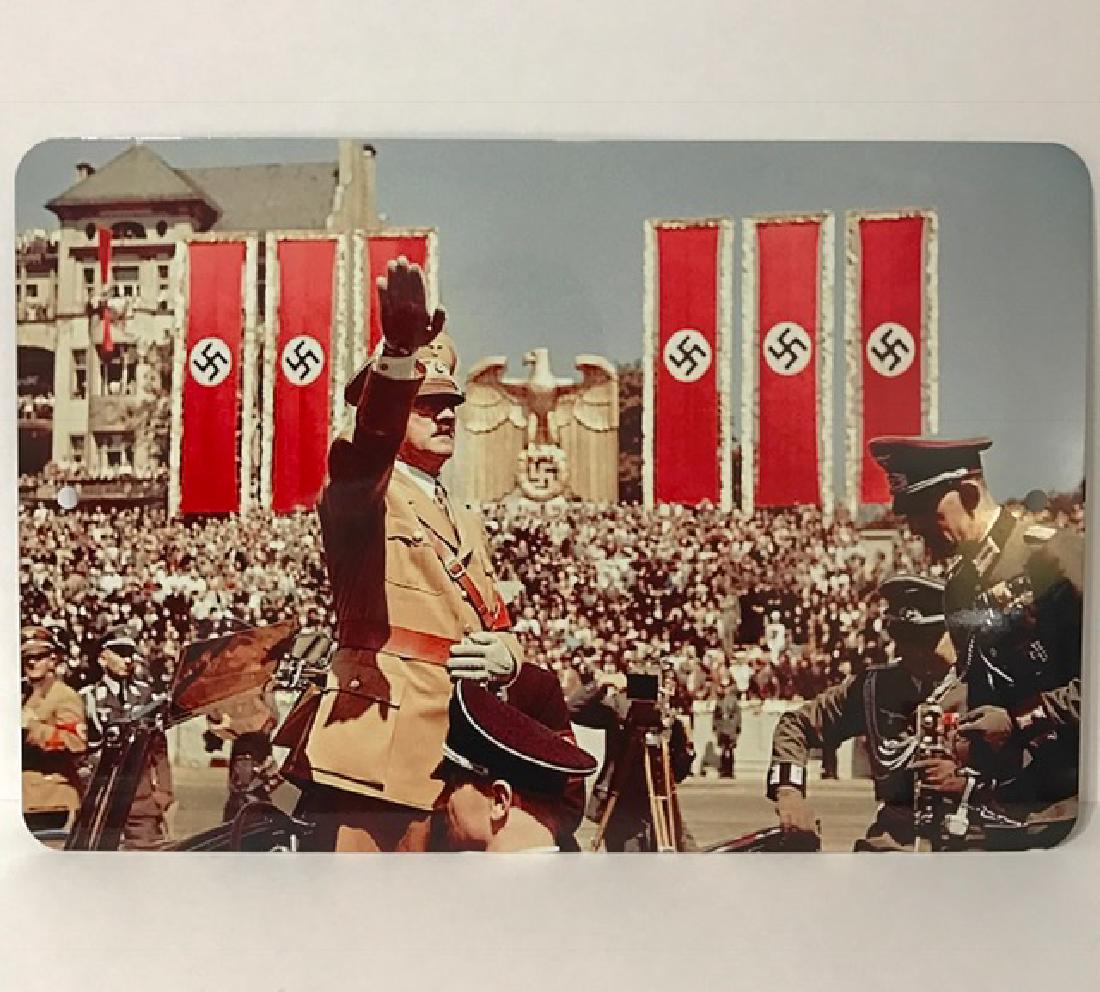 German Nazi Adolf Hitler Inauguration Metal Sign: 12” x 9”