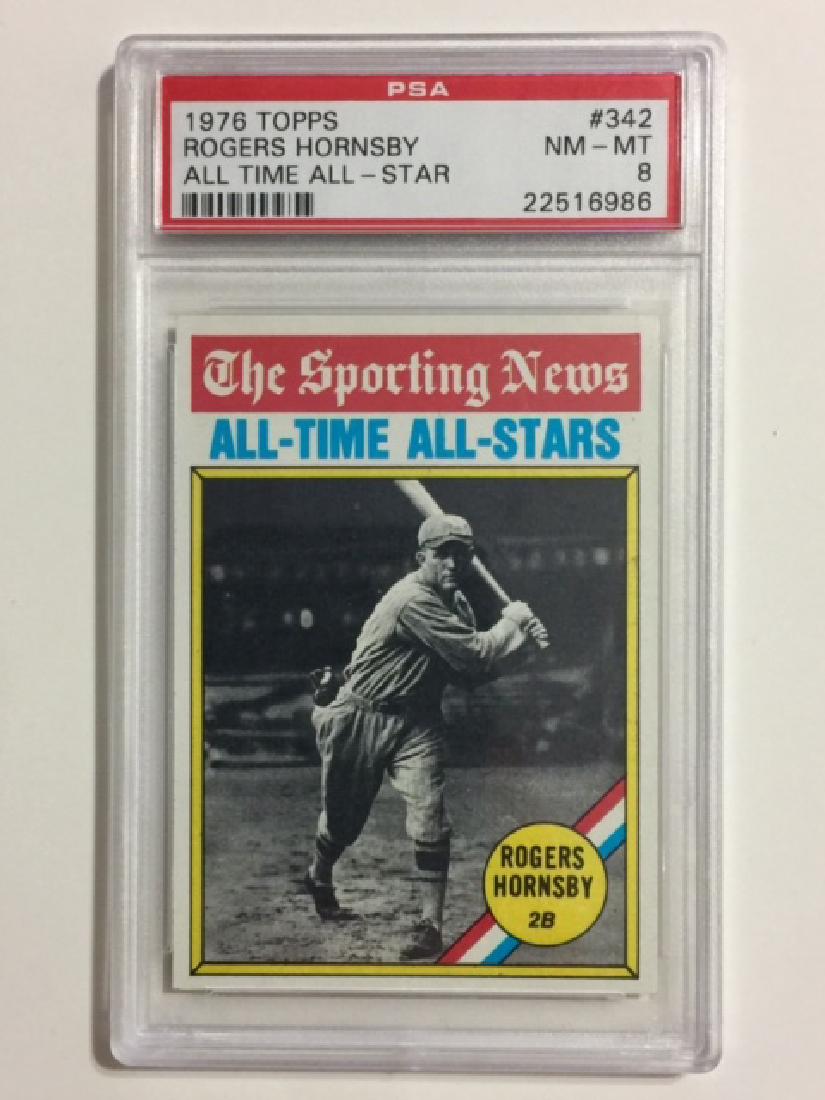 ROGERS HORNSBY All Time All-Star Baseball Card: Hard to in this Condition – Graded Near Mint by PSA
