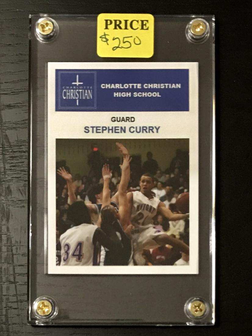 Mint STEPHEN CURRY Pre-NBA Rookie Basketball Card: Blank Back – Custom High School Rookie Card