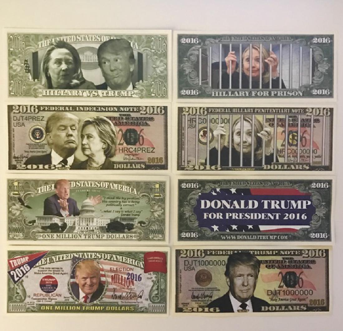 Rare Lot of 4 DONALD TRUMP Campaign Funny Money: Donald Trump for President Campaign