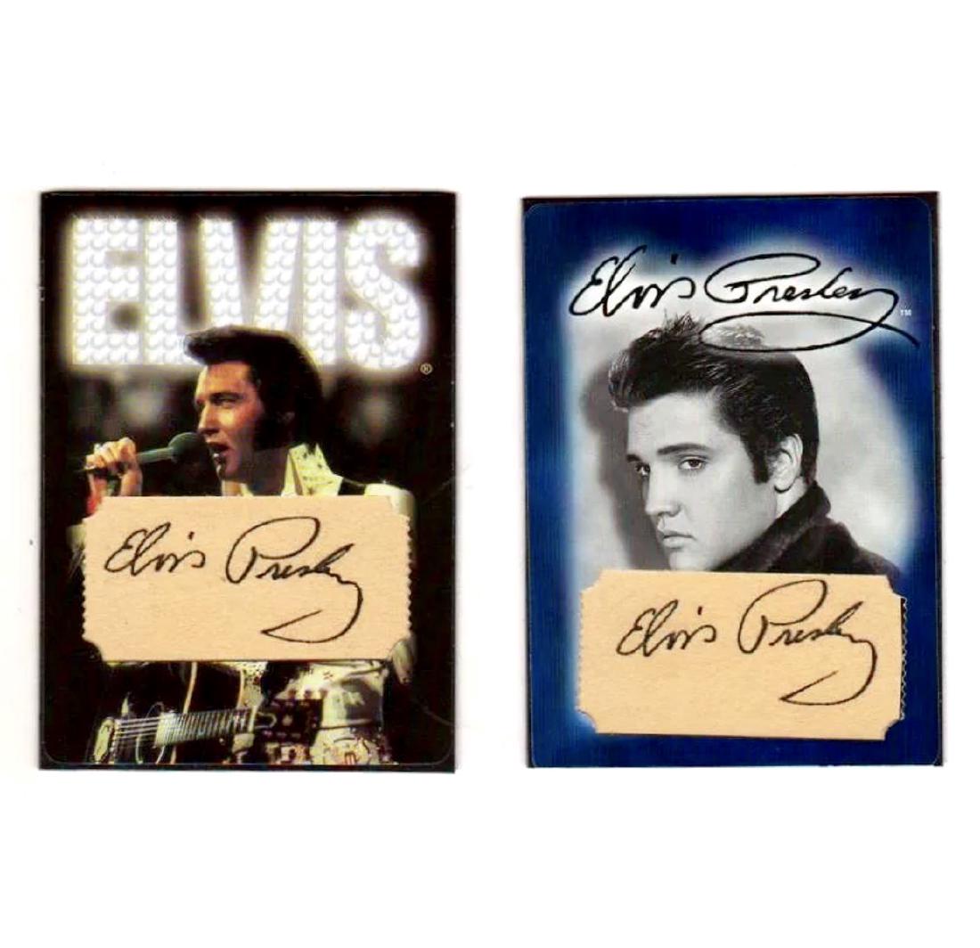 Lot of 2 Rare ELVIS PRESLEY Signed Magnetic Cards (1 of 1)