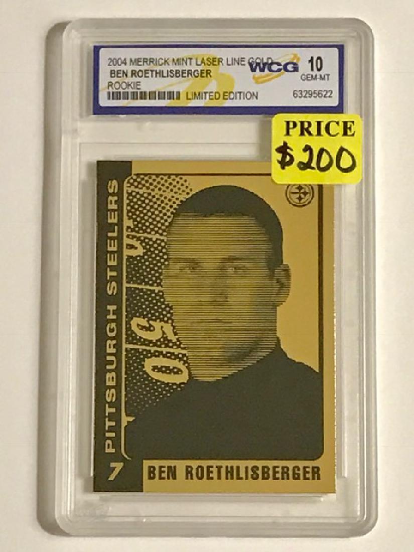 Rare BEN ROETHLISBERGER Gold Rookie Football Card (1 of 1)