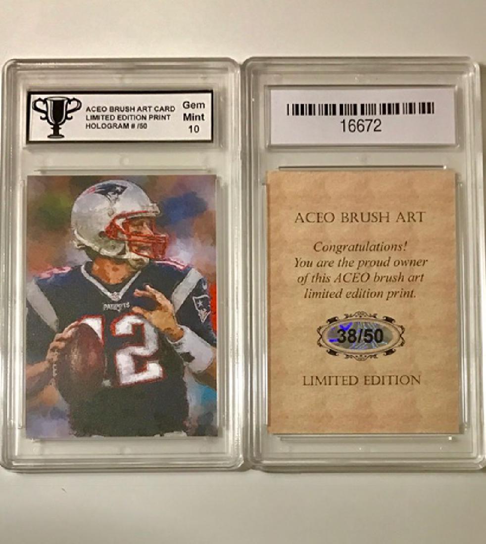 Rare Gem 10 Brush Art TOM BRADY Football Card (1 of 1)