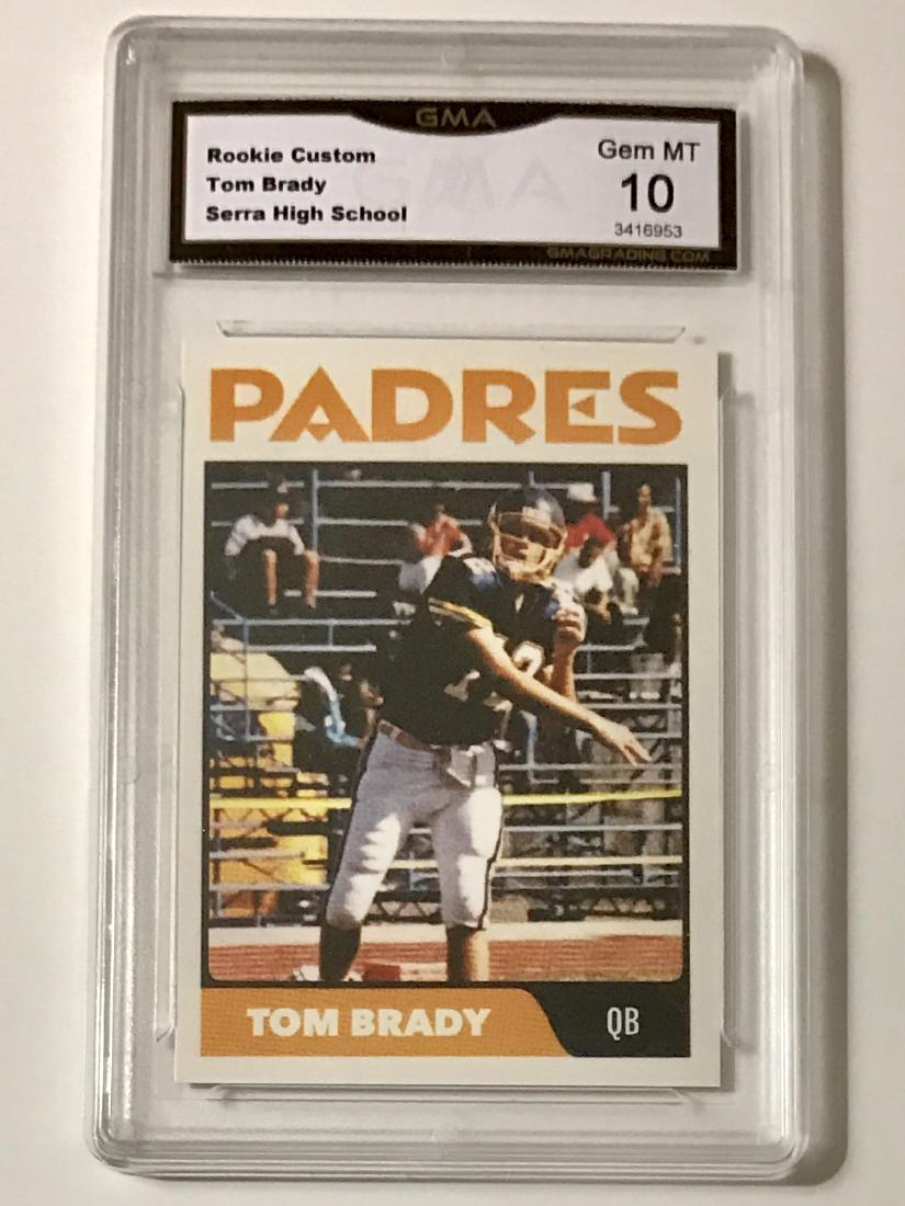 Gem 10 TOM BRADY Pre-NFL Rookie Football Card (1 of 1)