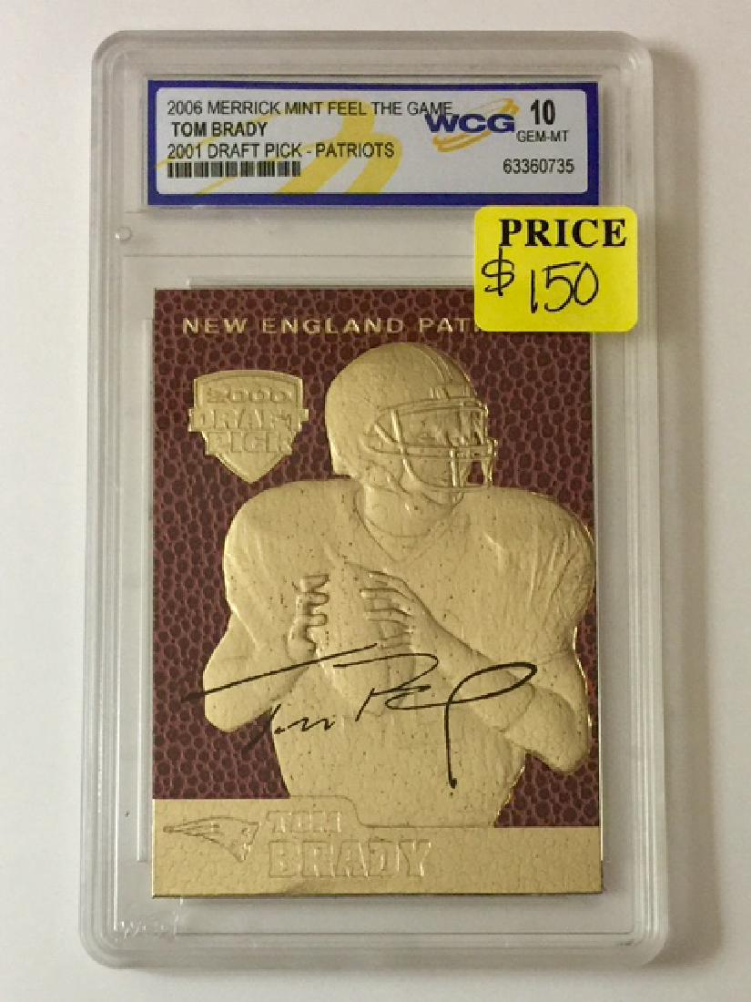 TOM BRADY Draft Picks Gem 10 Gold Football Card (1 of 1)