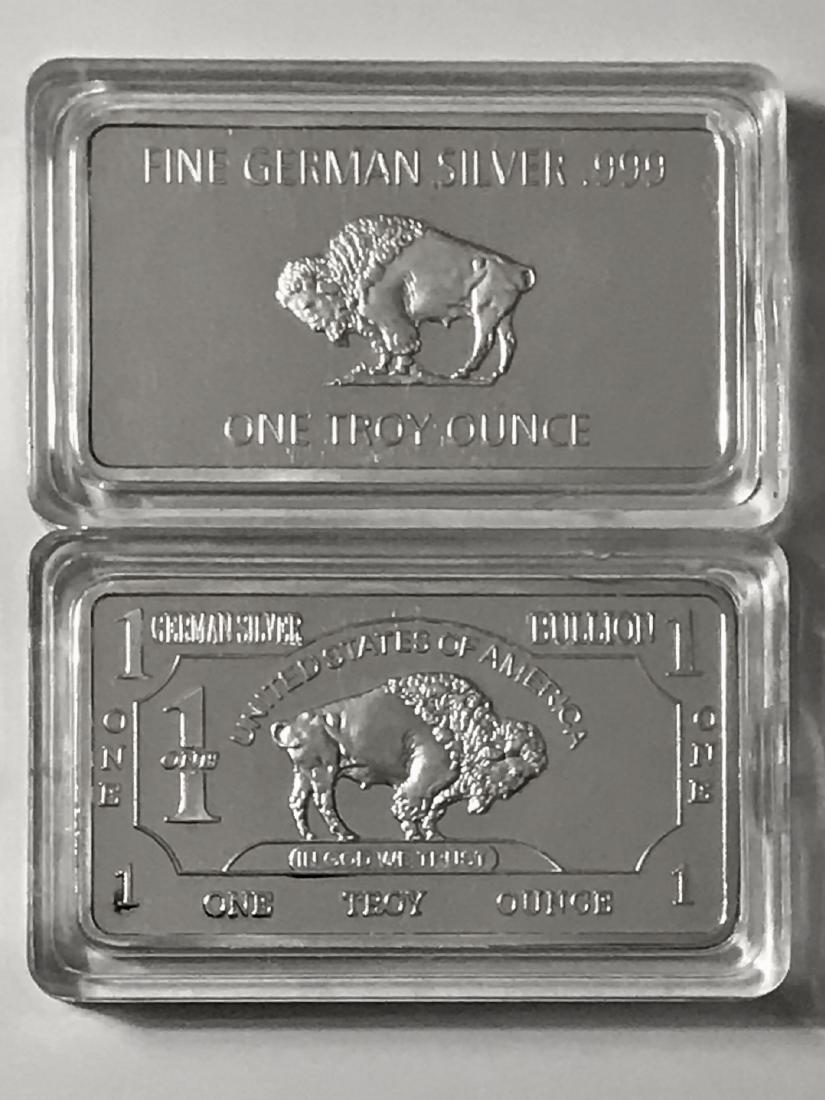 1 Troy Oz .999 German Silver Buffalo Bullion Bar: 1 Troy Oz .999 German Silver Buffalo Bullion Bar