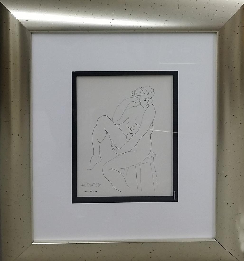 Vintage Henri Matisse Lithograph: Framed