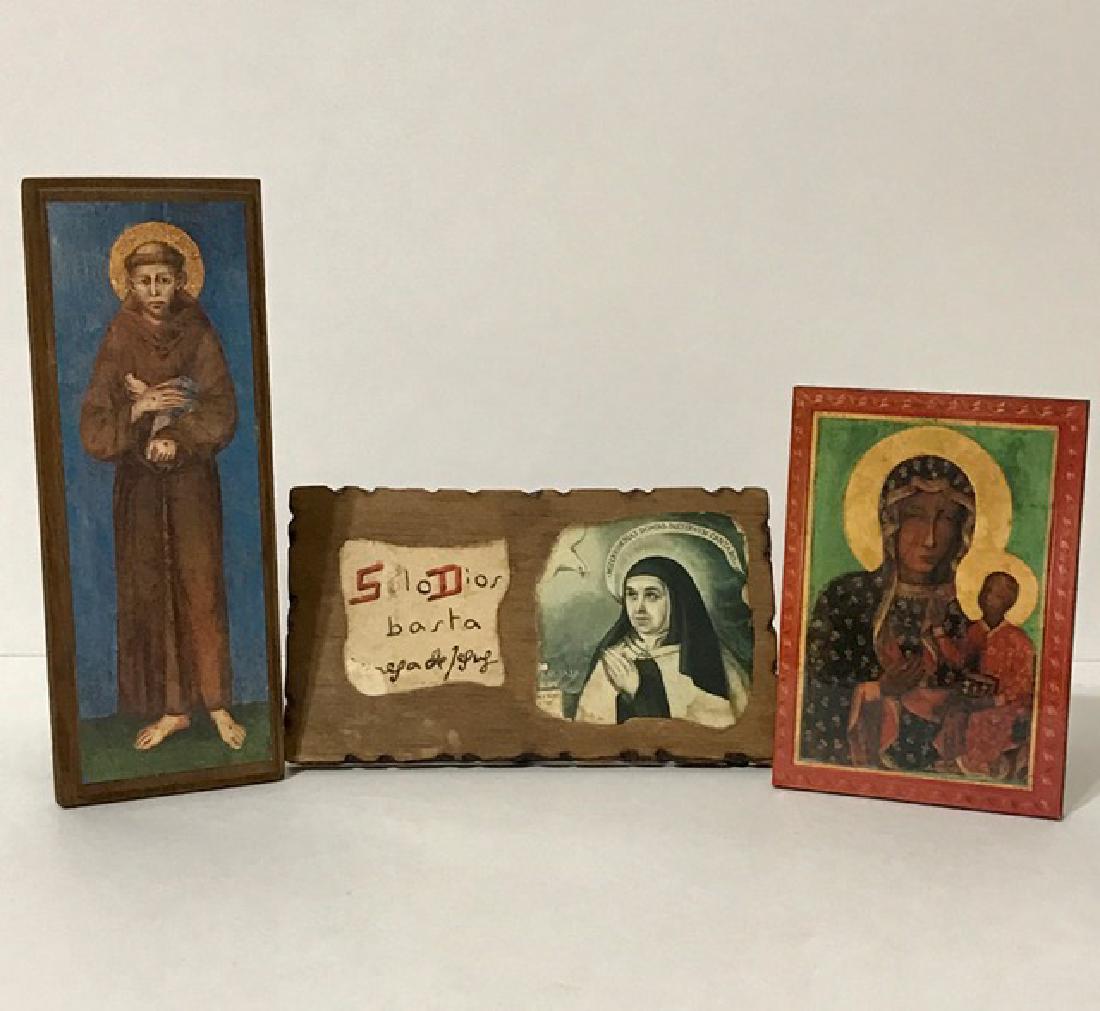 Lot of 3 Early Religious Icons – GREAT LOT (1 of 1)