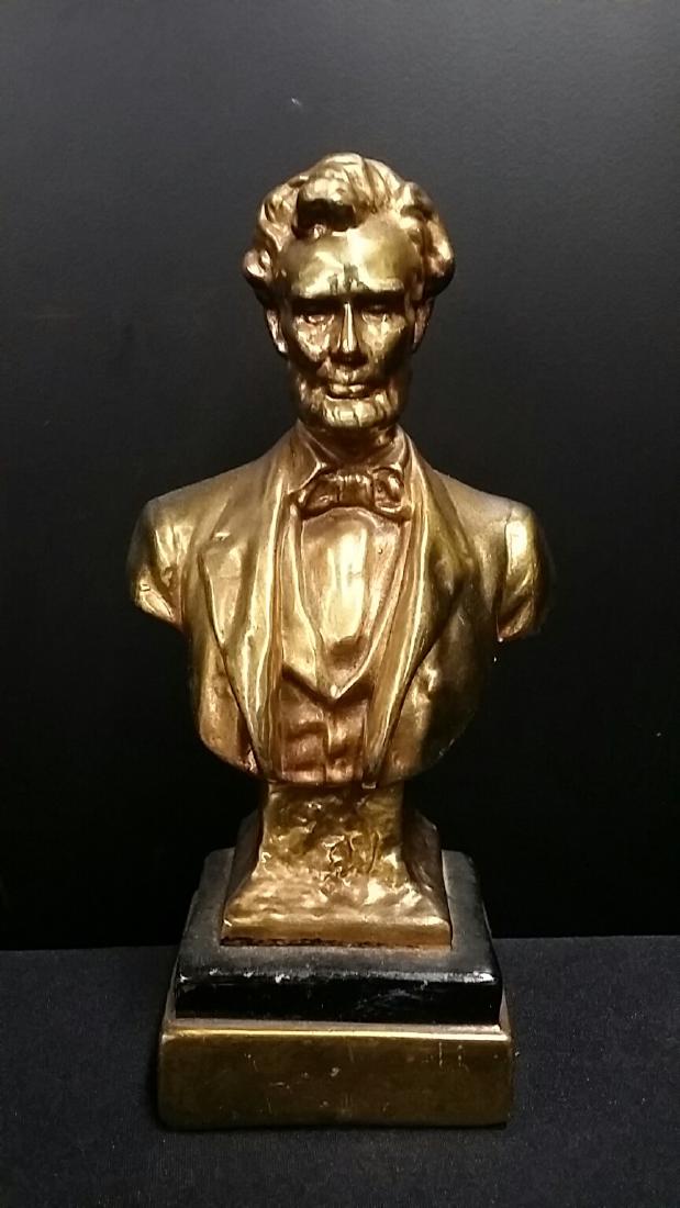 Vintage Abraham Lincoln Bronzed Bust: Vintage Abraham Lincoln Bronzed Bust
