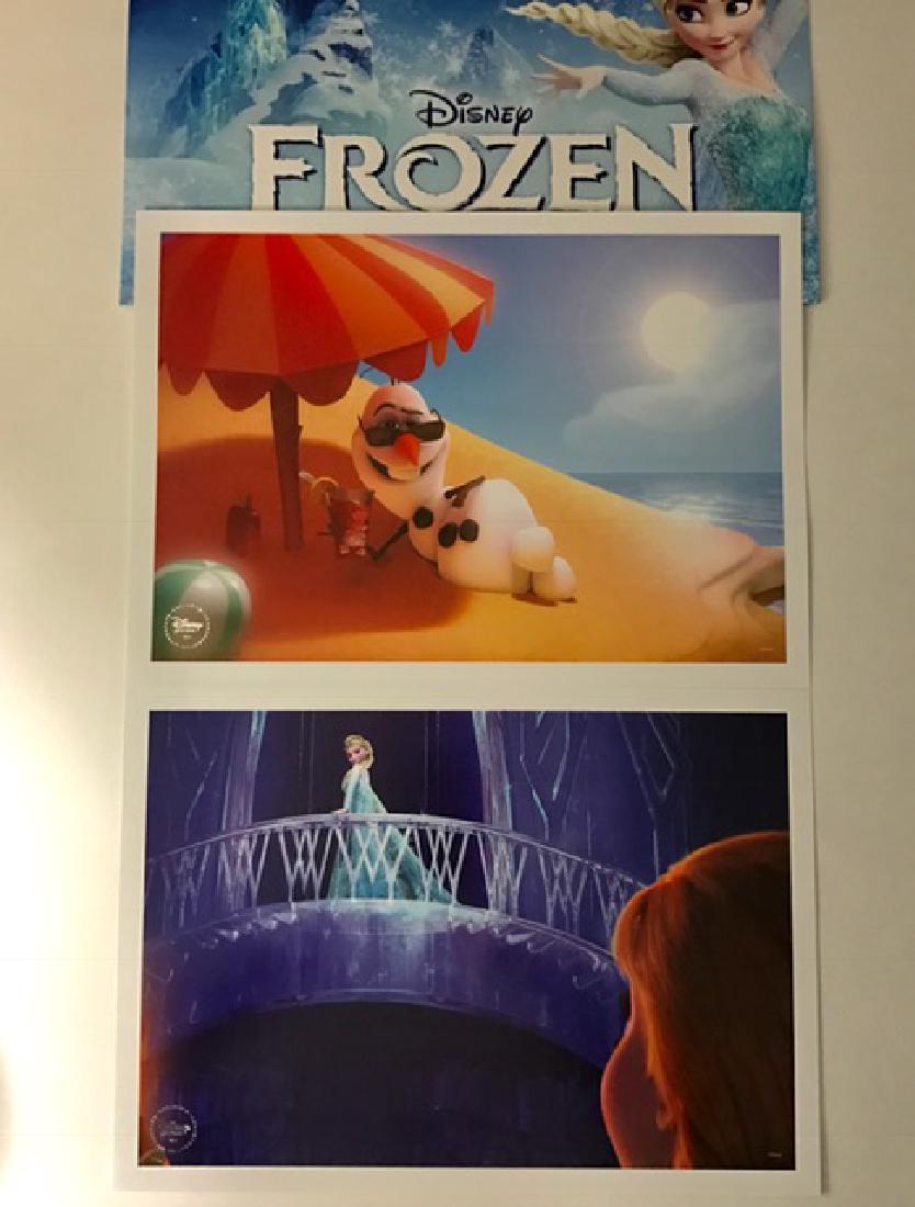 Lot of 2 Authentic DISNEY’s “FROZEN” Lithographs: 11” x 14” Diamond Edition with COA Foil Disney Seals