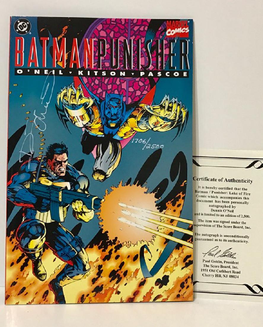 Authentic Hand Signed BATMAN/PUNISHER Comic Book: Hand Signed & Numbered by Dennis O’Neal w/COA 100% Authentic - Multiple Photos Posted