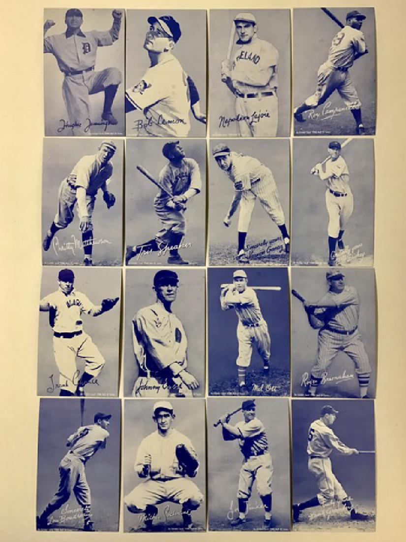 Rare Original Hall of Fame Exhibit Baseball Cards: LOT OF 16 Rare Hall of Fame Exhibit Postcard Size