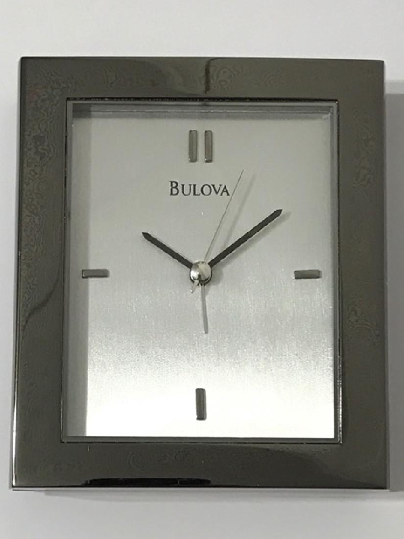 Awesome BULOVA Polished Gun Metal Heavy Clock: Awesome BULOVA Polished Gun Metal Heavy Clock