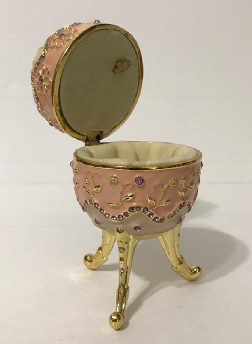 Stunning Fully Enameled & Jeweled EGG Music Box: Multiple Photos Posted