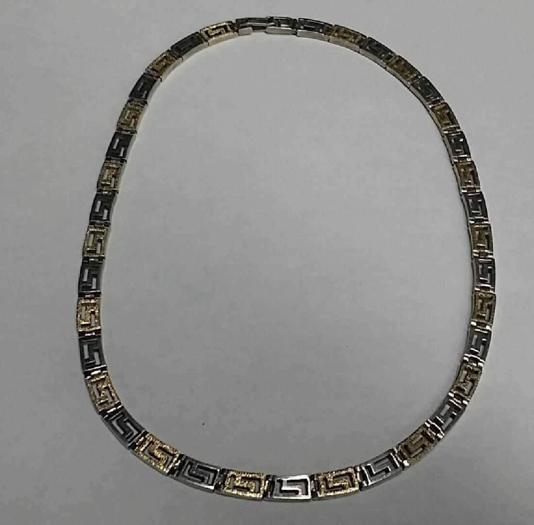 Vintage Sterling Greek Style Necklace: Vintage Sterling Greek Style Necklace