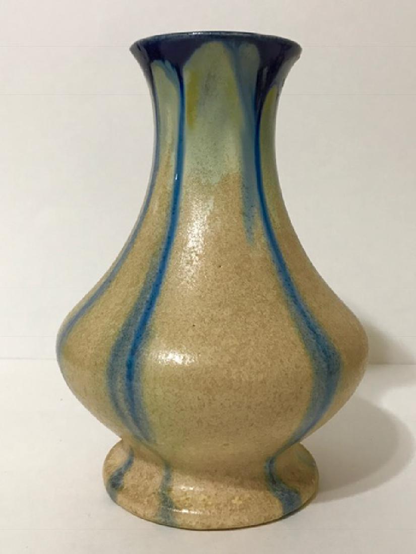 Ca 1930’s THULIN BELGIUM Drip Glaze Pottery Vase: Signed - Great Piece – Perfect Condition