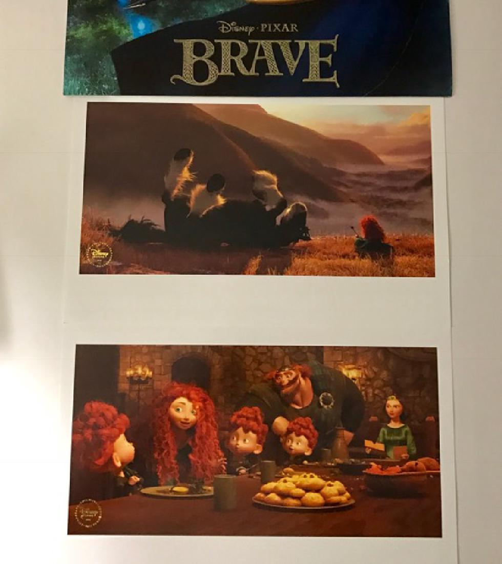 Lot of 2 Authentic Disney’s “BRAVE” Lithographs: 11” x 14” with COA Silver Foil Disney Seals